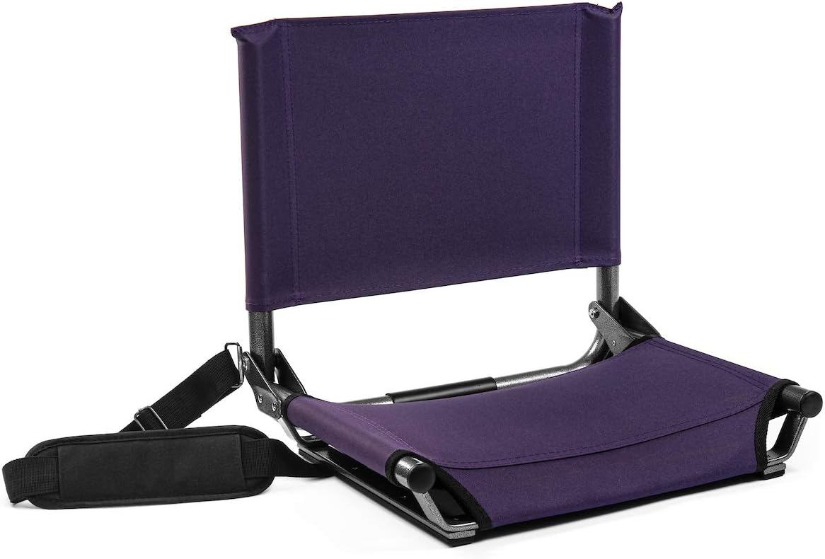 Lightweight Portable Folding Stadium Seat for Bleachers - Purple