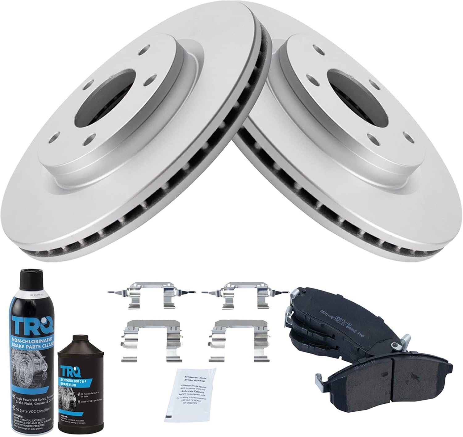 TRQ Front Brake Pad & Rotor Kit for 2013-2019 Nissan Sentra