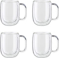 ZWILLING Sorrento Plus 4-pc Double-Wall Insulated Coffee Mug - Clear