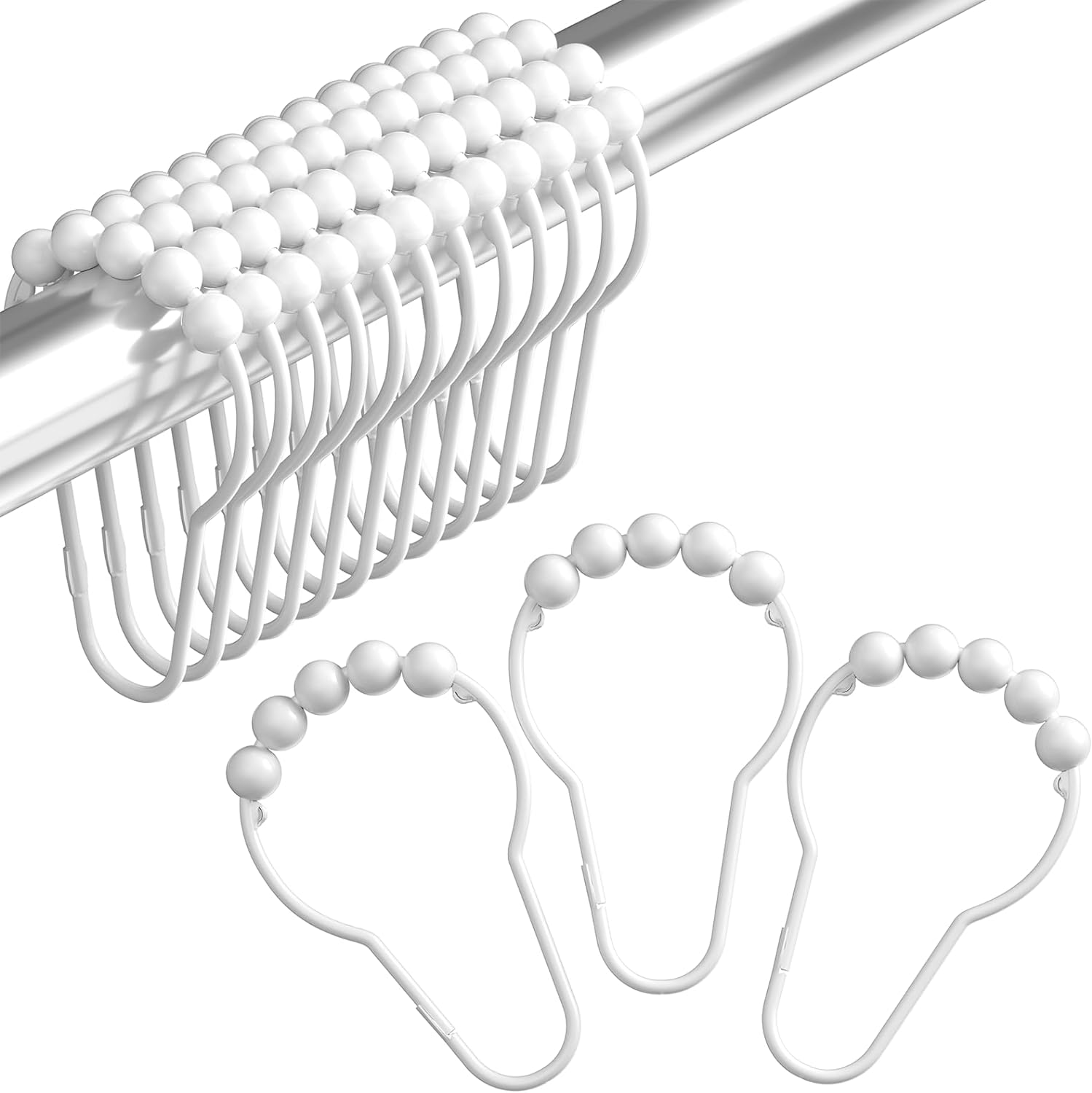 Amazer Rust-Resistant Shower Hooks Set