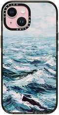 CASETiFY Impact iPhone 15 Case Paint Prints Deep Blue Sea - Clear