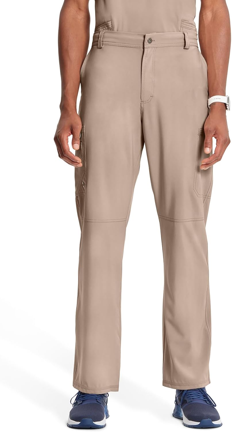 Cherokee Men's Scrub Pants with 6 Pockets and Tapered Leg