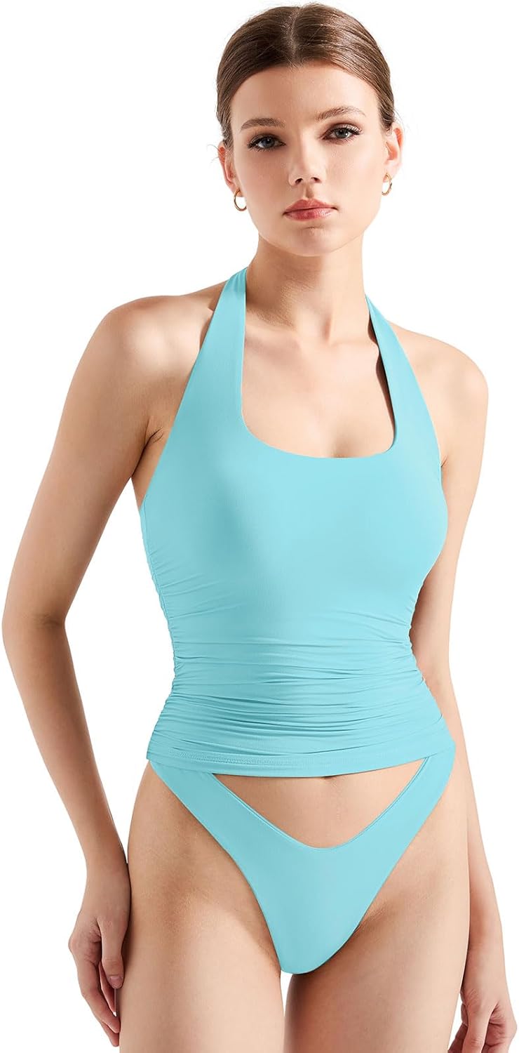 SUUKSESS Women Halter Tank Tops for Trendy Going Out Styles