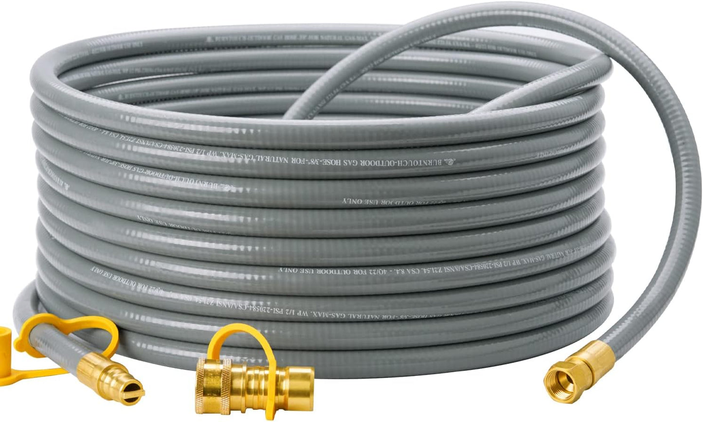 40 Feet Natural Gas Grill Hose with Quick Connect Fittings