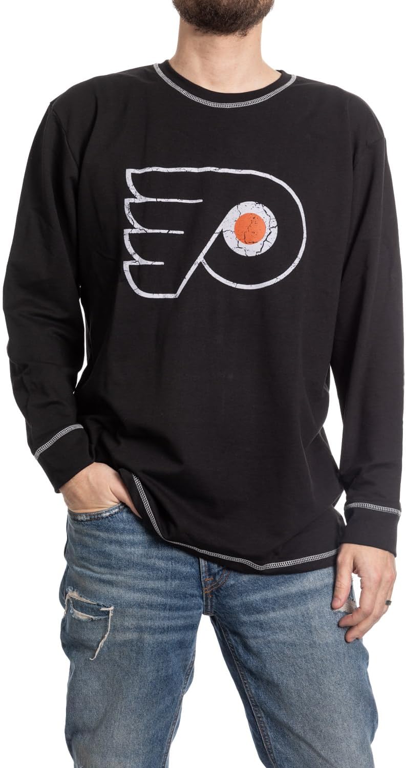 Officially Licensed NHL Long Sleeve Raglan Shirt for Fans