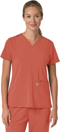 Women's Cross-Flex Modern Fit Scrub Top by Carhartt for Comfort