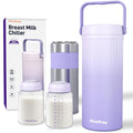 22oz Breast Milk Cooler with 2 Bottles - 24H Portable Milk Chiller