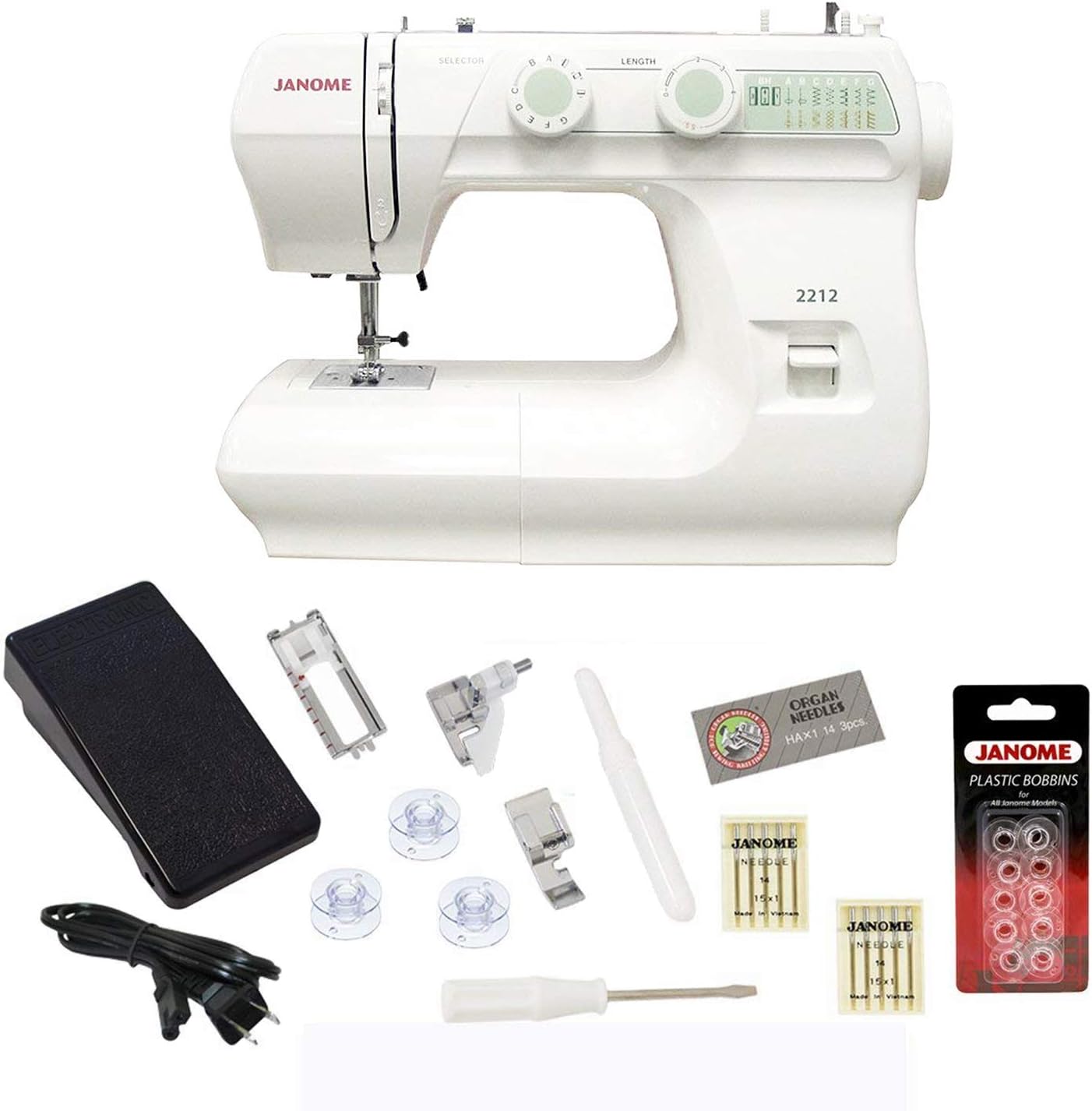 Janome 2212 Sewing Machine with Exclusive Bonus Bundle Offer