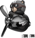 Car Air Freshener Cute Bear Pilot Diffuser - Rotating Propeller Vent
