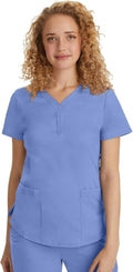 Y-Neck Jane Modern Fit Scrub Top - Comfortable, Durable Workwear