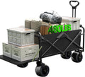 Collapsible Wagon Cart Foldable with Tailgate 480lbs Capacity - Heavy