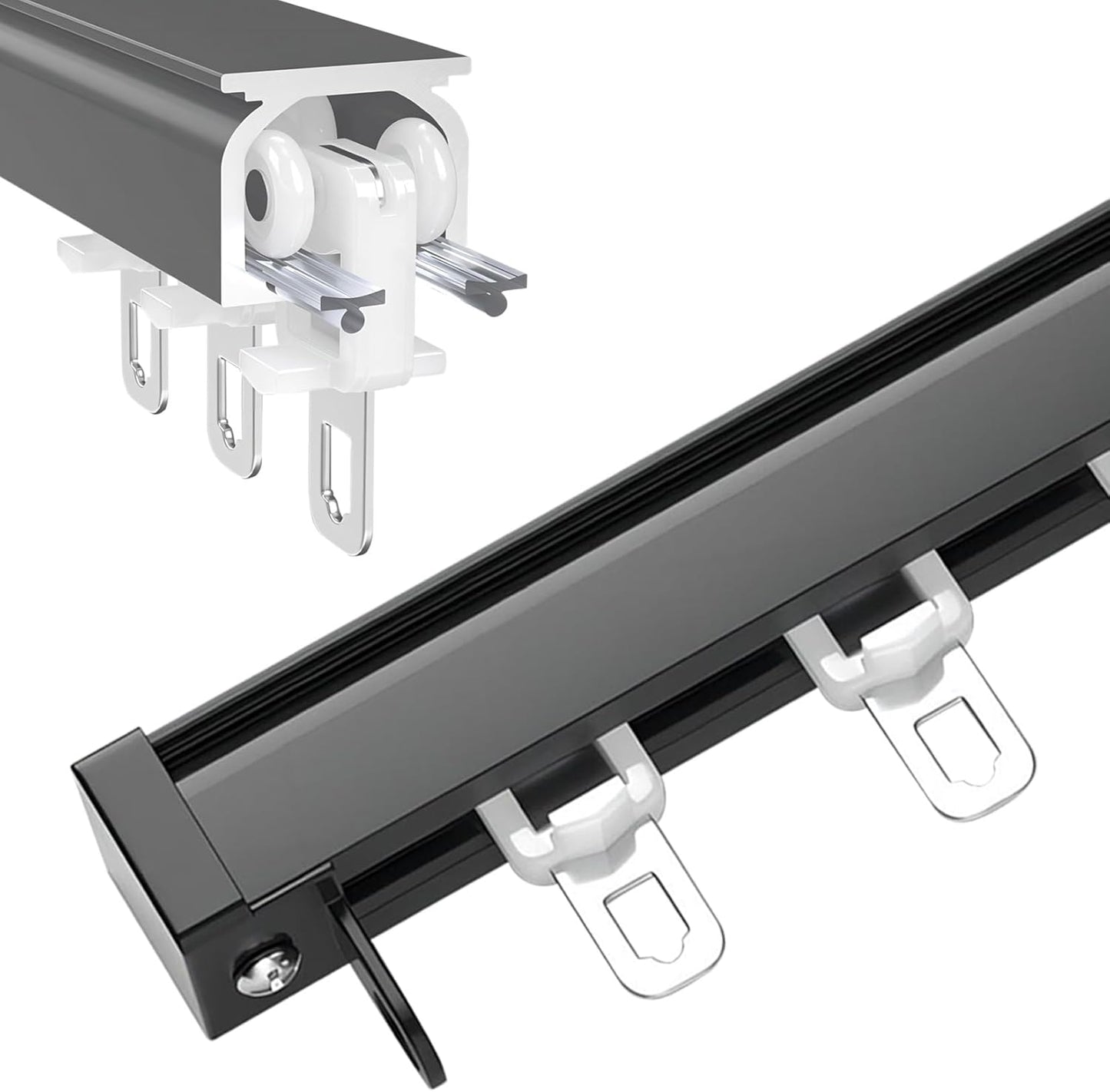 ESOYAWE Sliding Curtain Rails - Versatile Mounting, Lightweight Aluminum
