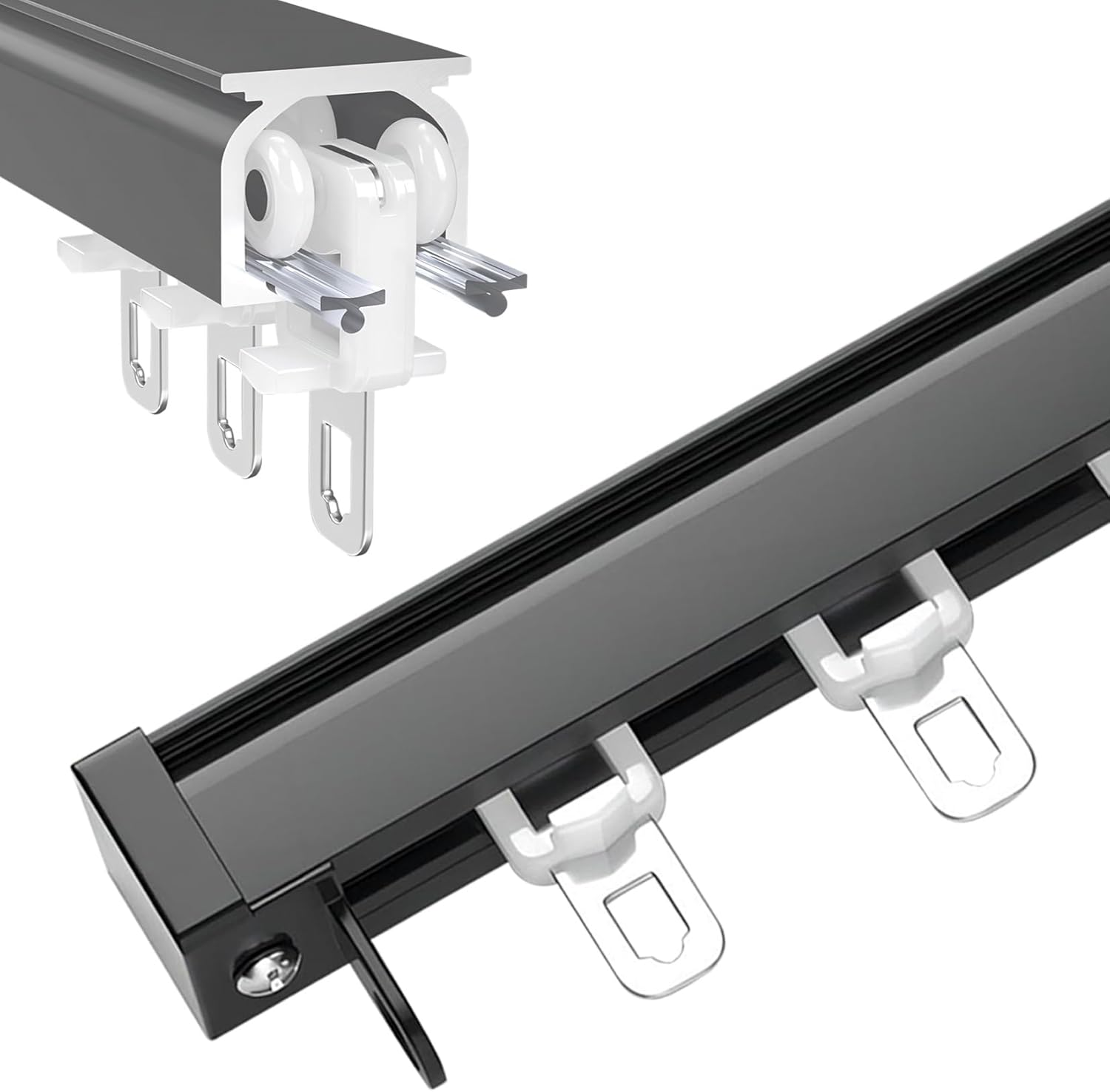 ESOYAWE Sliding Curtain Rails - Versatile Mounting, Lightweight Aluminum