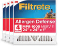 Filtrete 24x24x1 AC Furnace Air Filter, MERV 11 - Reliable 4-Pack