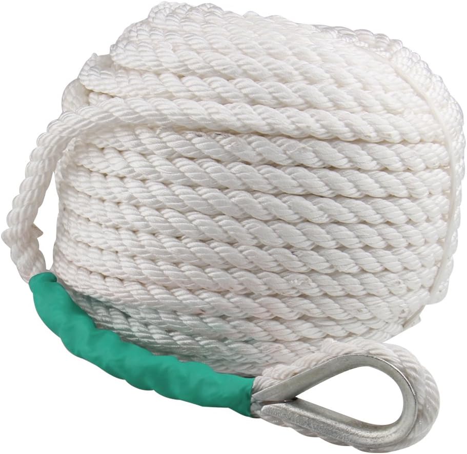 Boat Anchor Rope 200 ft x 1/2 inch for Heavy Duty Use