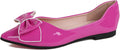 Flats Shoes Women Comfortable Leather Pointed Toe Flats - Dressy Bow 0
