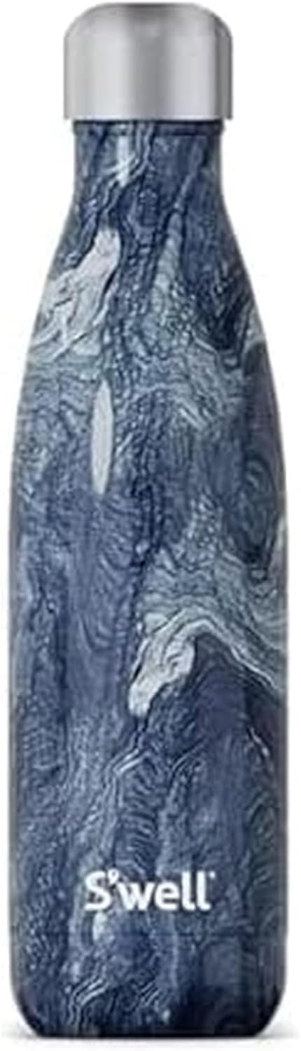S'well Stainless Steel Water Bottle 17oz Azurite Marble Design