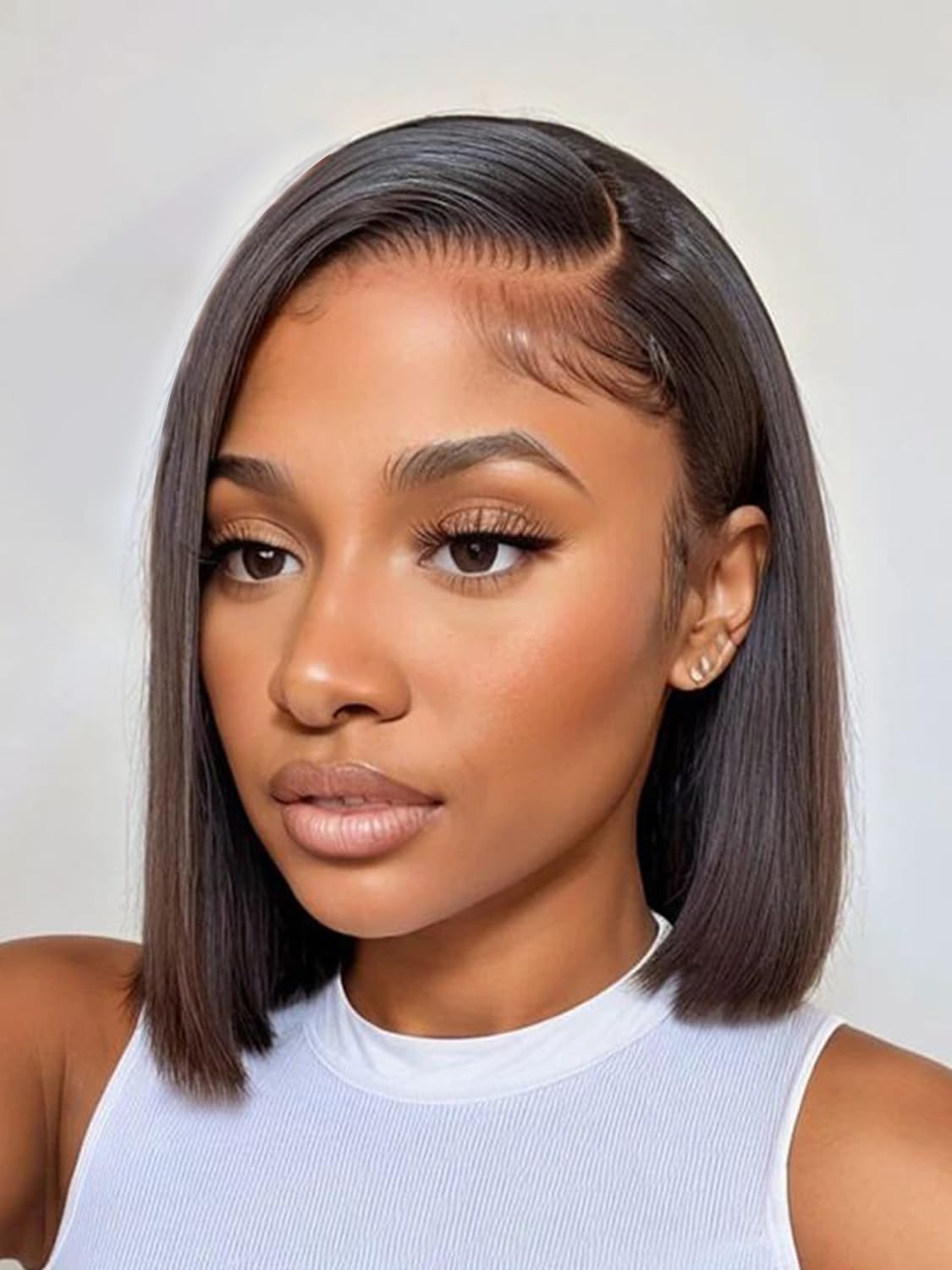 16 Inch Bob Straight Side Part Glueless Wig for Effortless Style