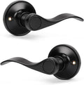 Black Dummy Door Handles Set of 2 Levers Left & Right - Matte Black