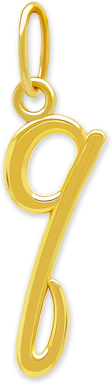 Letters A-Z Small Initial Charm Necklace in 10 Karat Gold