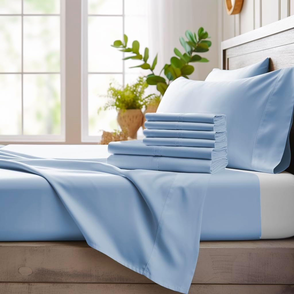 Bamboo Bay 6 Piece Queen Size Sheet Set for Hot Sleepers