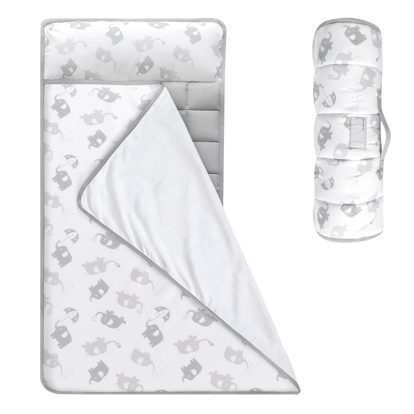 Moonsea Nap Mat for Toddlers with Elephant Design and Pillow