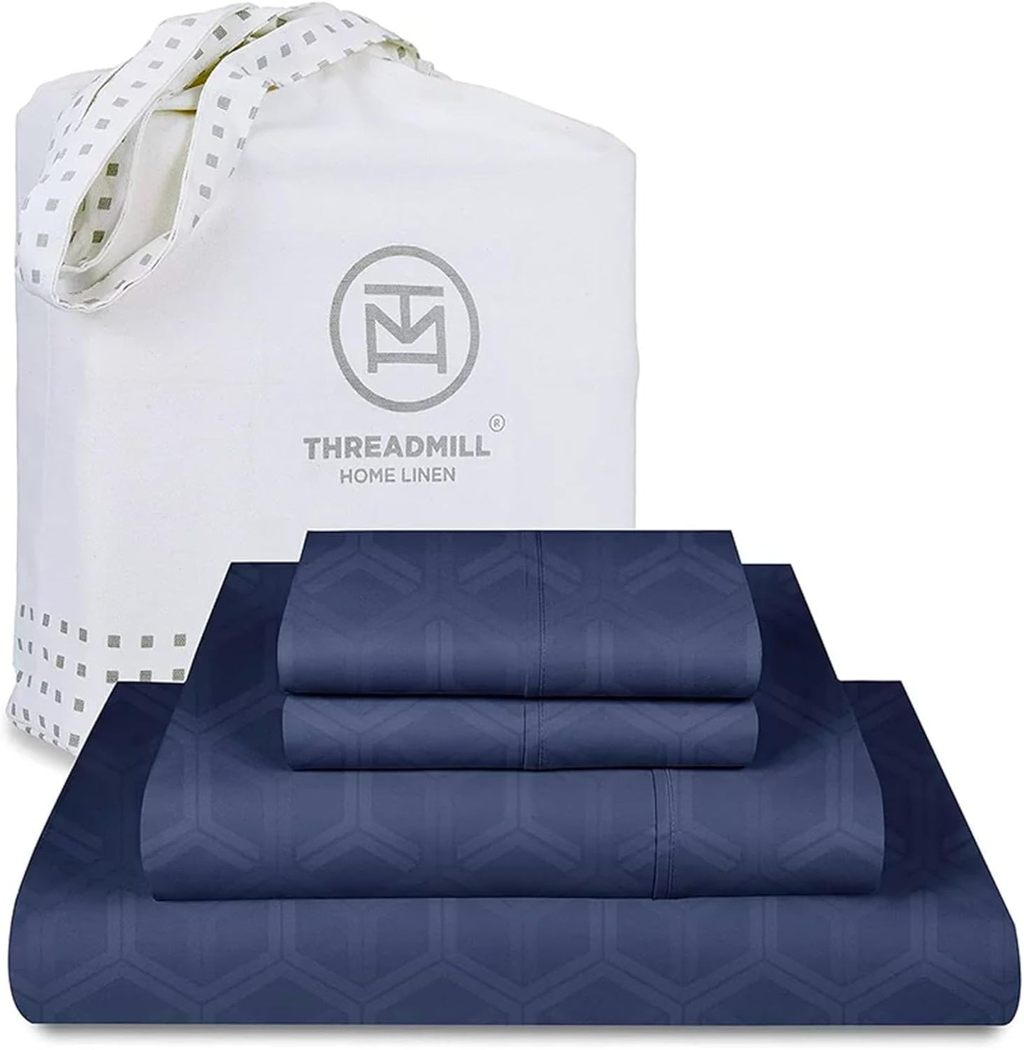 Threadmill 600 Thread Count Queen Cotton Sheets Set - Deep Pocket