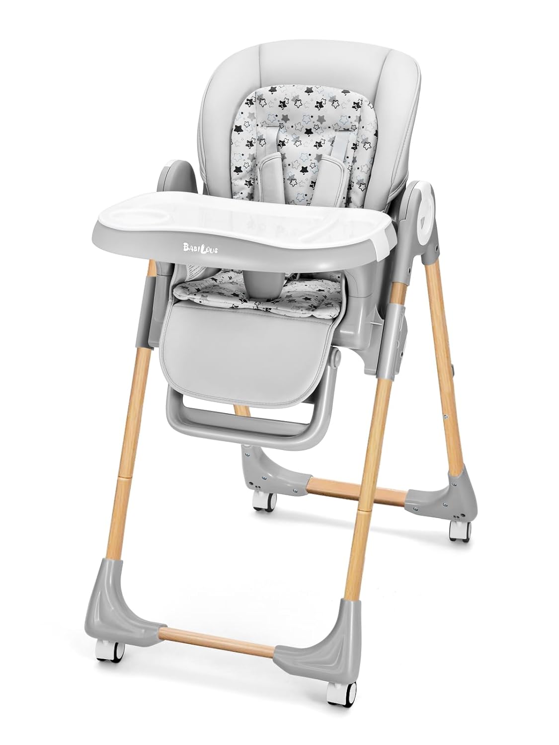 Foldable High Chair with Soft Cushion for Babies and Toddlers
