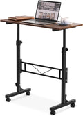 Small Standing Desk Adjustable Height Mobile Stand Up Desk - Compact