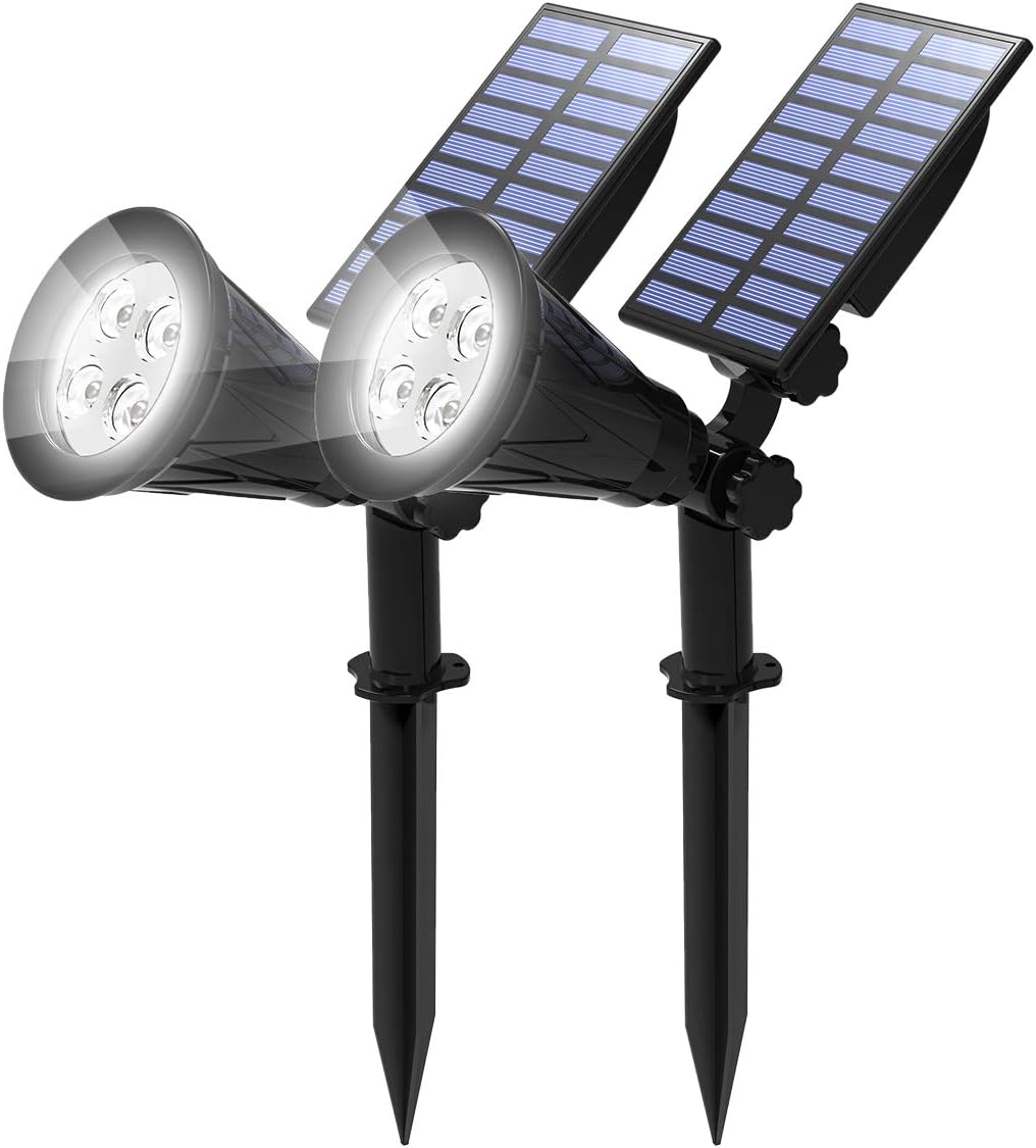 T-SUN Solar Spotlights Outdoor for Yard and Garden Lighting