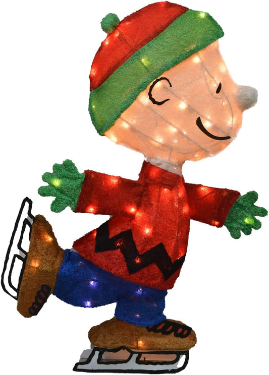 Peanuts Skating Outdoor LED Christmas Holiday Yard Decor Review