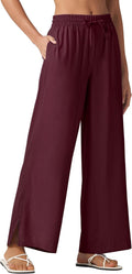 Willit Women's Wide Leg Swim Beach Pants UPF 50 (Style 9Y47)