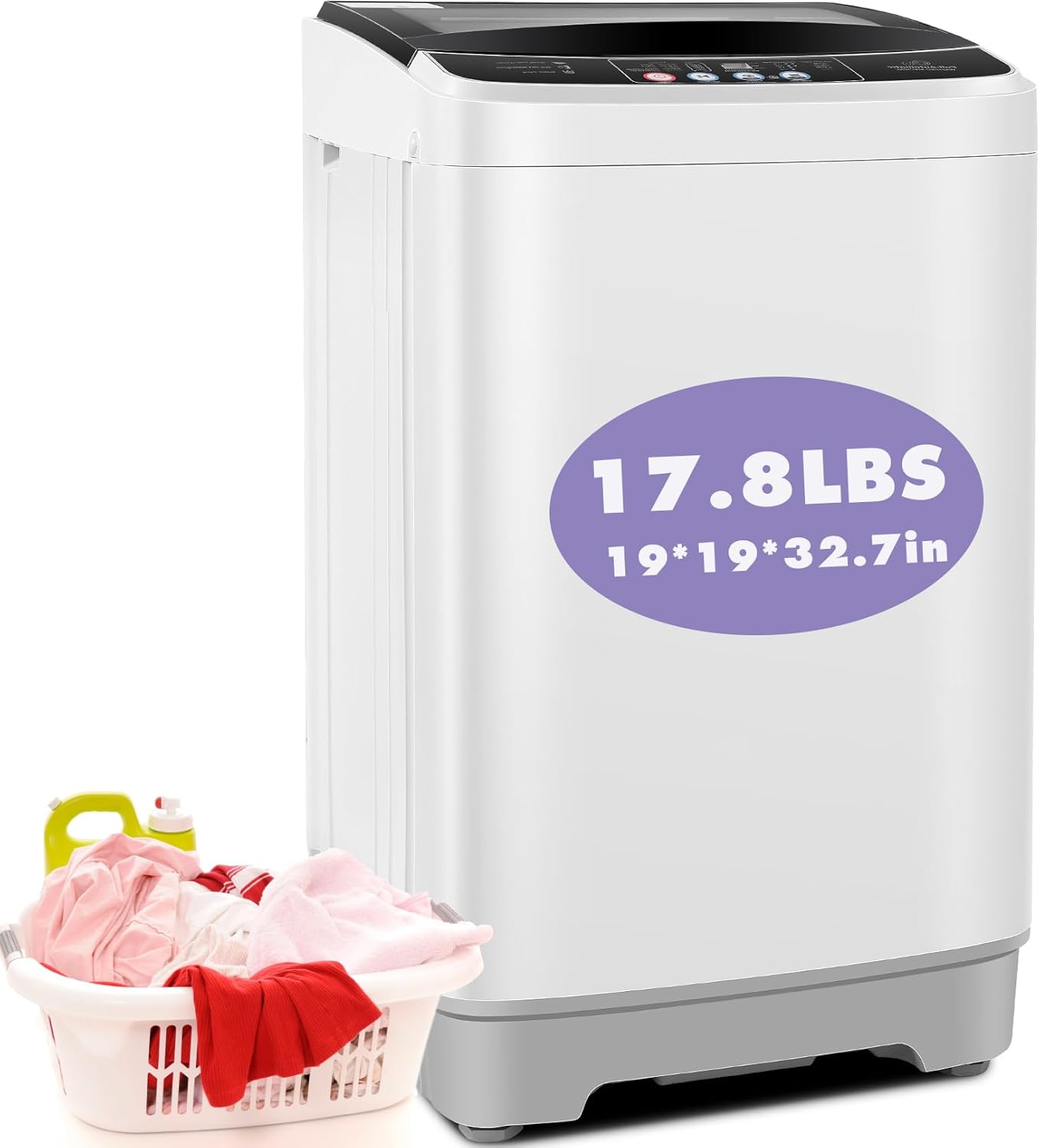 Nictemaw Portable Washing Machine with Large Capacity and 10 Programs