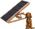 Adjustable Dog Ramp for Beds and Couches - 6-Level Solid Wood