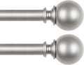 2 Pack 32 to 58 in Curtain Rods - Heavy Duty 7/8 in Antique Silver