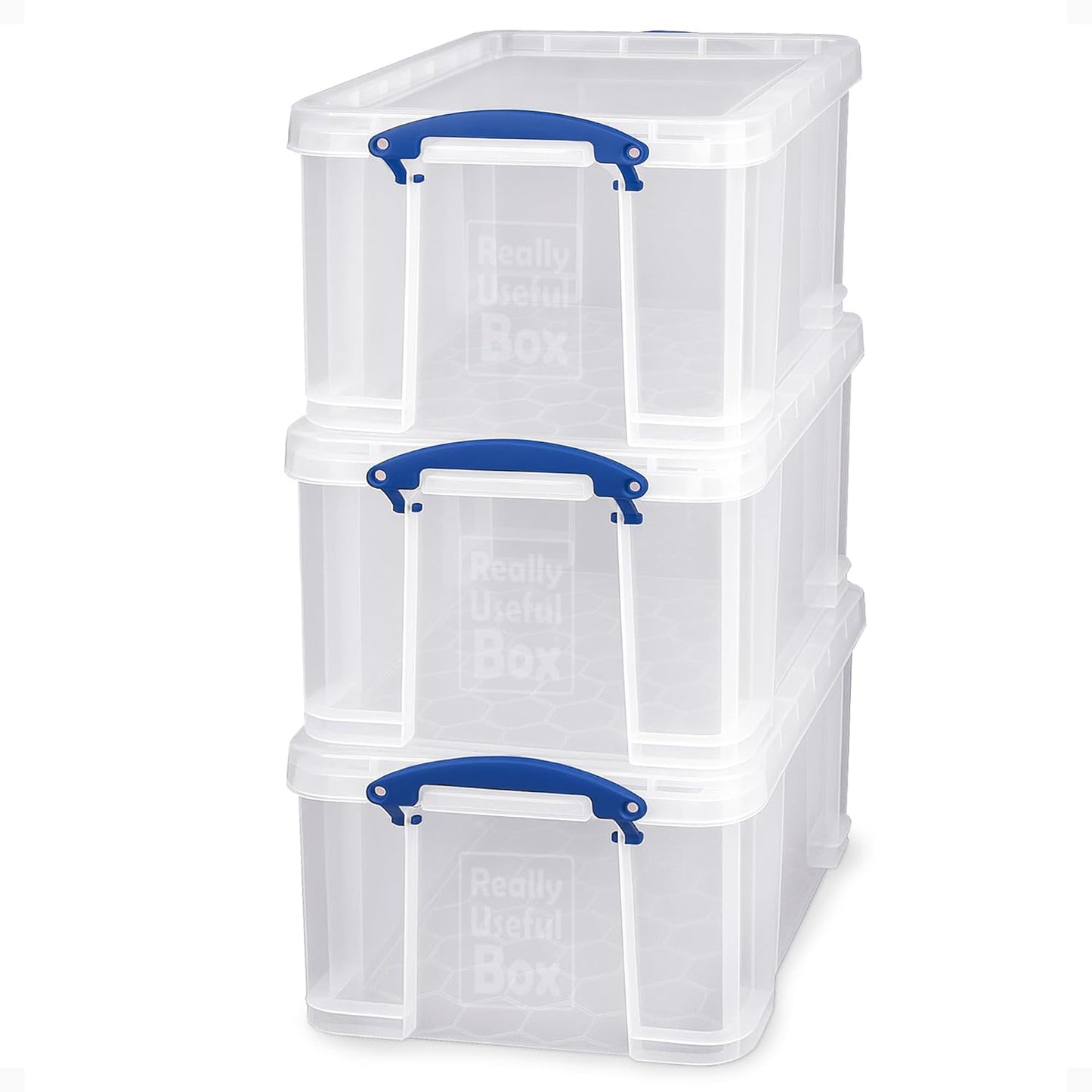 Really Useful Box 3-Pack Clear Plastic Storage Bins for Home
