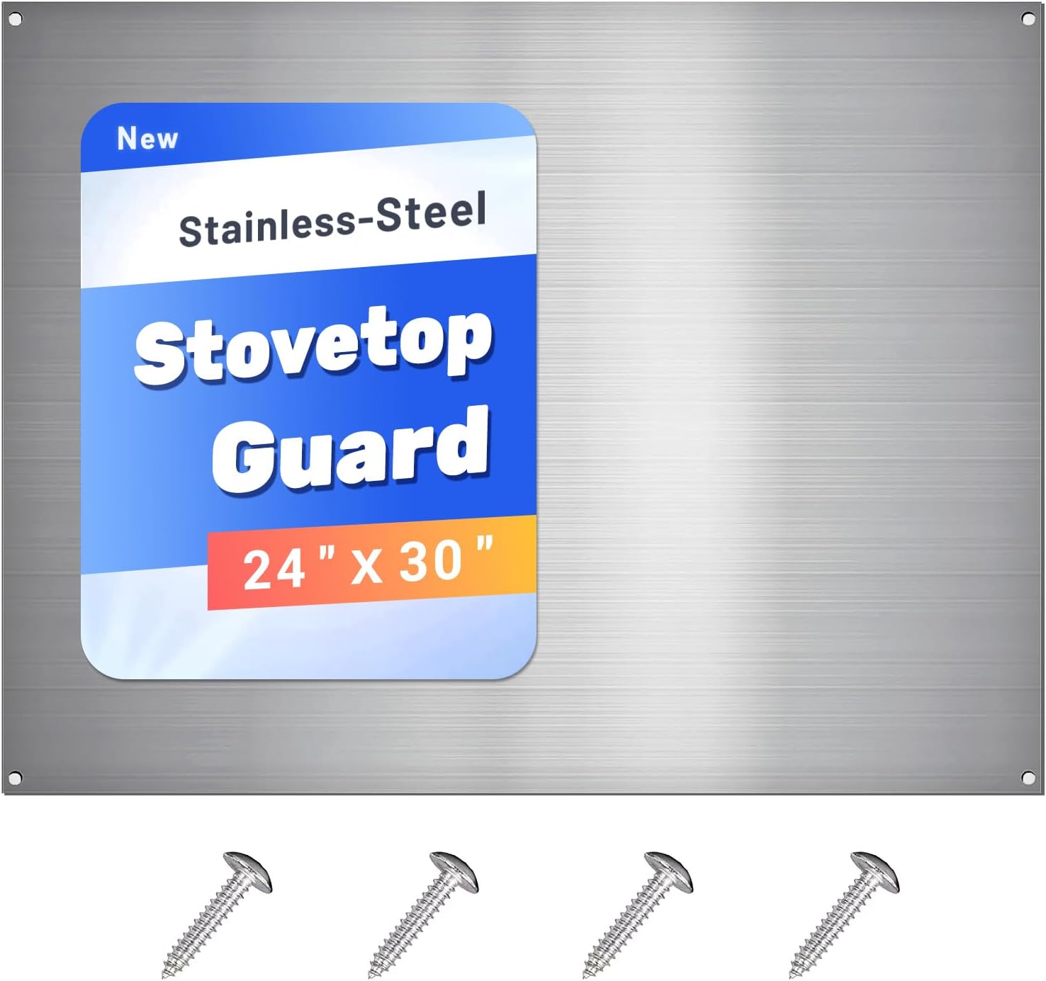Stainless Steel Backsplash Protector for Kitchen Wall 24x30 in