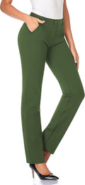 Tapata Women's Stretchy Straight Dress Pants - Multiple Inseams Long