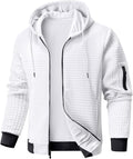 Mens Zip Up Hoodie Full-Zip Sweatshirt Lightweight Loose Fit Hooded on