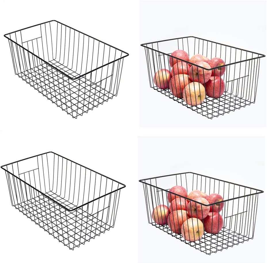 16in Upright Freezer Organizer Baskets for Efficient Storage