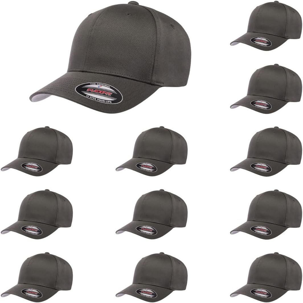 Flexfit Wooly Combed Premium 6-Panel Baseball Cap for Comfort