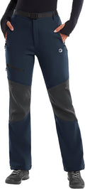 Womens Softshell Snow Pants - Insulated Waterproof Ski Trousers