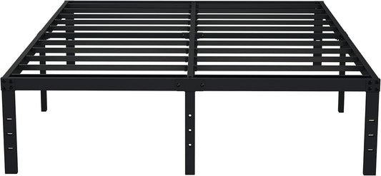 Sturdy 16 Inch Queen Size Metal Bed Frame with Easy Assembly