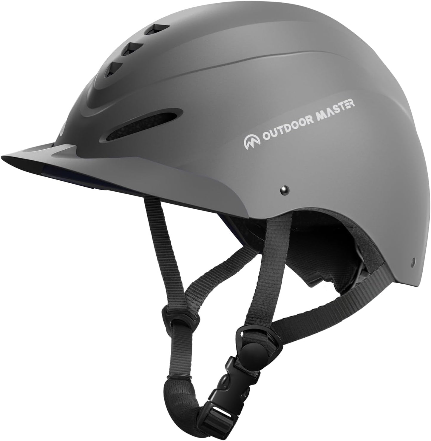 OutdoorMaster Equestrian Helmet with Sun Visor and Ventilation