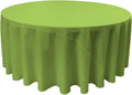 LA Linen Polyester Poplin Round Tablecloth 132-In Lime - Durable Event