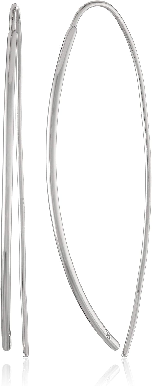 Minimalist 14k Rose Gold Plated Sterling Silver Threader Earrings