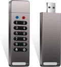 Secure Flash Drive 256-bit 64GB Encrypted USB Drive - Fast USB 3.0