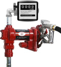 20GPM 12V DC Fuel Transfer Pump with Nozzle Kit and Flow Meter - Fast
