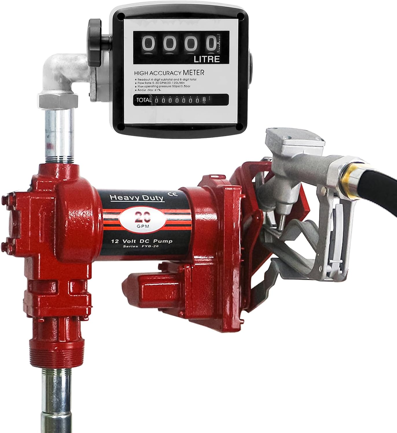 20GPM 12V DC Fuel Transfer Pump for Gas Diesel Kerosene