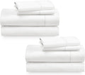 2-Pack Luxury Queen Sheet Sets 400 TC Cotton Sateen - Soft & Cooling